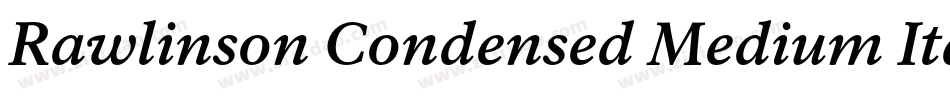 Rawlinson Condensed Medium Italic字体转换